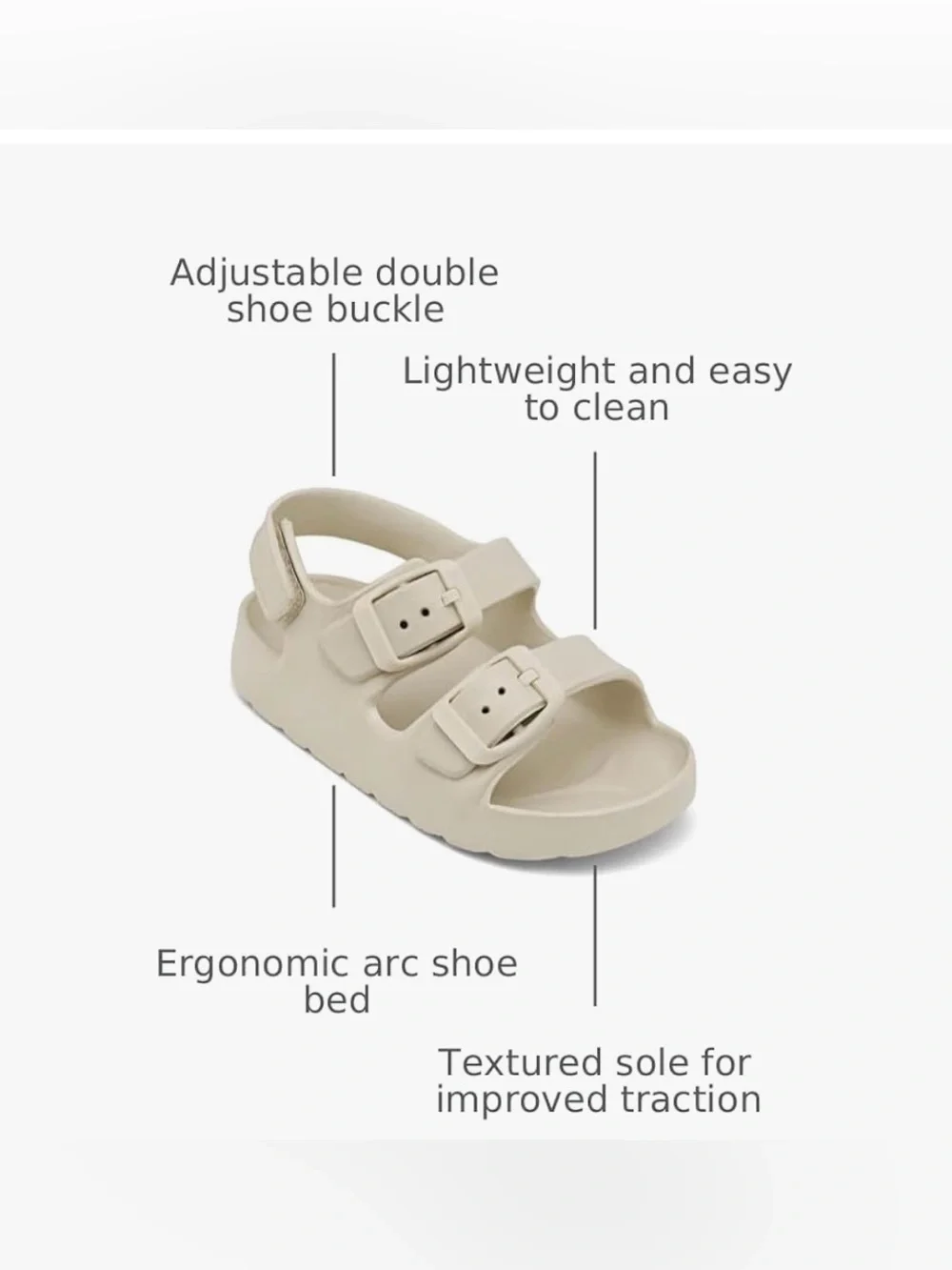 ChayChax Toddler Boys Girls Double Buckle sandals size 4 nwot